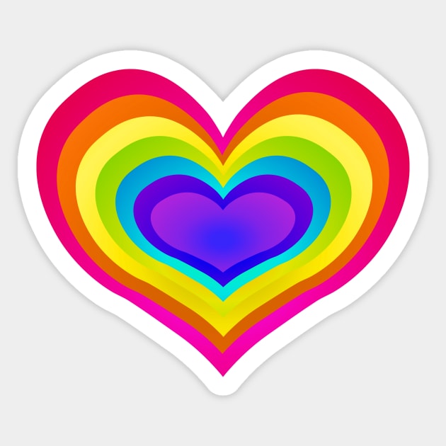 Rainbow Heart Sticker by RawSunArt